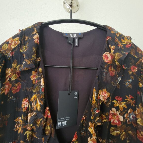 PAIGE Tamera Silk Ruffled Mini Dress Small - Picture 7 of 11